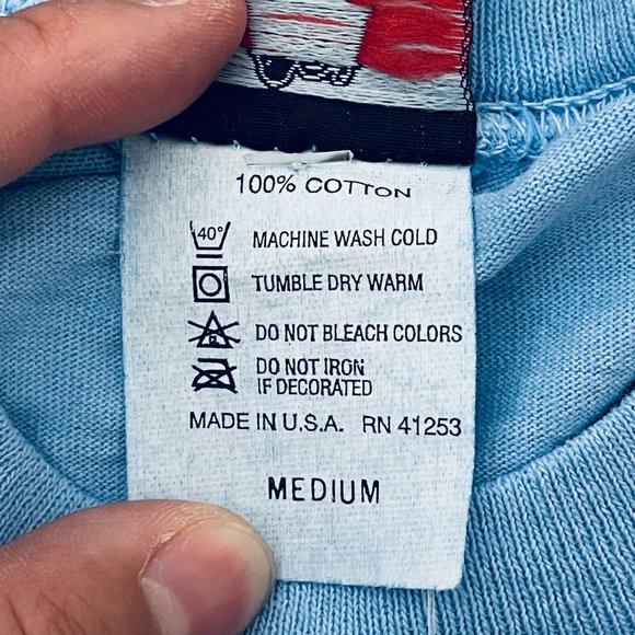 Peanuts Collection Women's Snoopy Embroidered Blue SS T-shirt USA Made, Sz M NWT - Picture 3 of 6